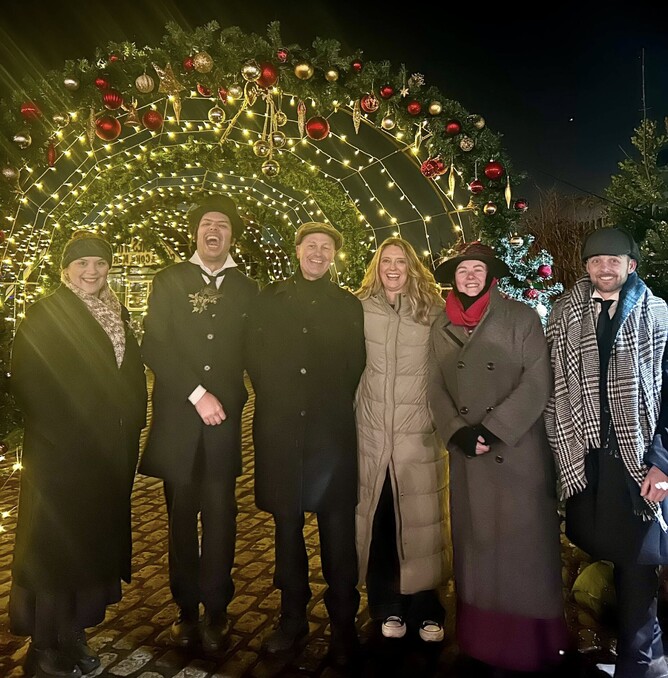 Melanie Cant, Director at DBN with the team at Beamish Museum