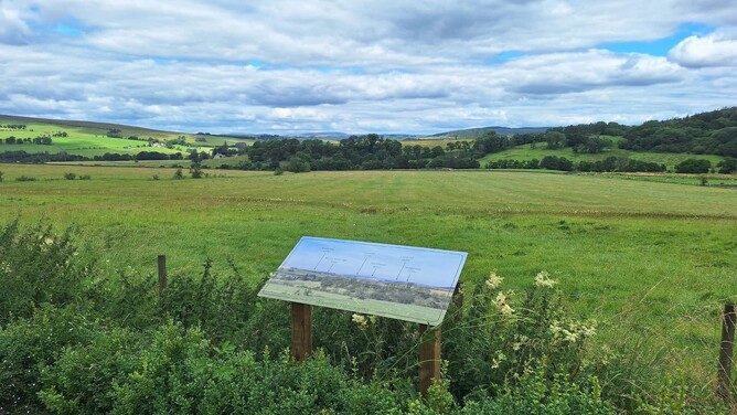 Phils finished sign identifying all the peaks for guests to enjoy