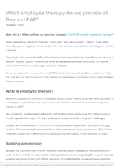 What employee therapy do we provide at Beyond EAP?