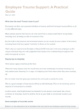 Employee Trauma Support: A Practical Guide