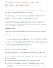 A lawyer’s last lesson in how to talk to colleagues about cancer