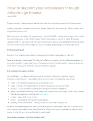 How to support your employees through miscarriage trauma