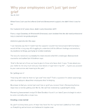 Why your employees can’t just ‘get over’ grief