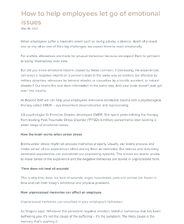 How to help employees let go of emotional issues