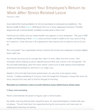 How to Support Your Employee’s Return to Work After Stress-Related Leave