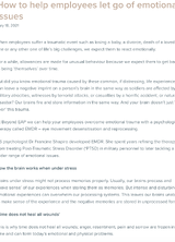 How to help employees let go of emotional issues