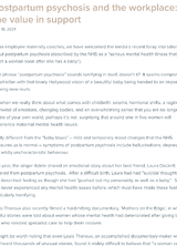 Postpartum psychosis and the workplace: the value in support