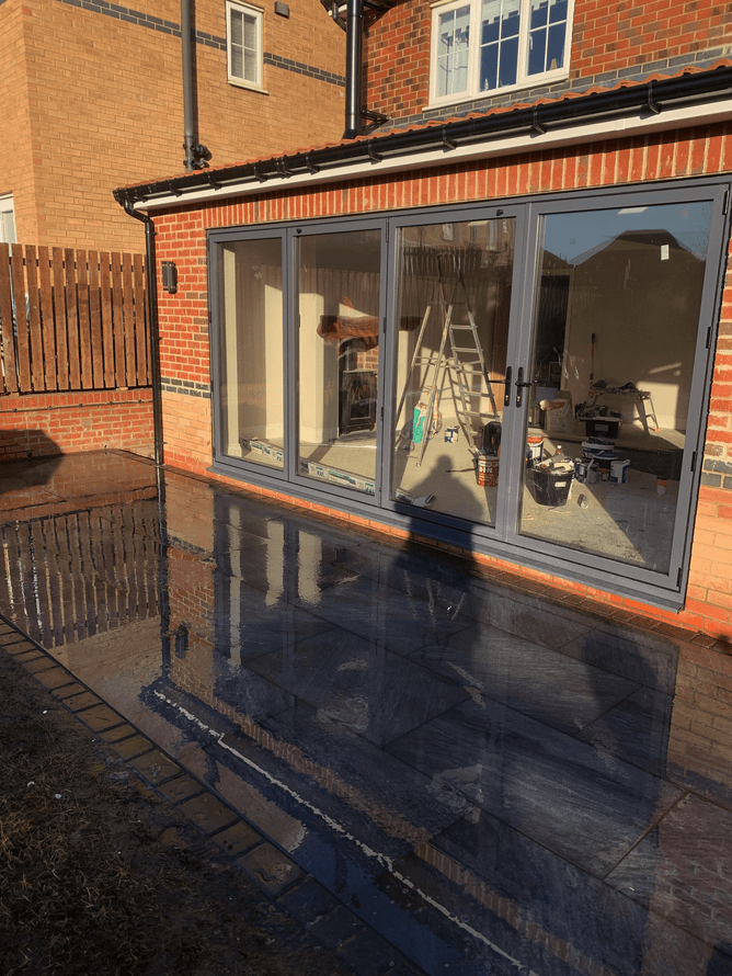 Extension with bi-fold doors