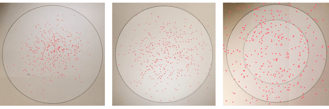 Image 1: 20 yardsImage 2: 30 yardsImage 3: 40 yards