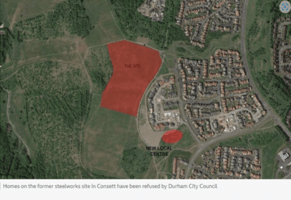 Homes at former steelworks site refused by council