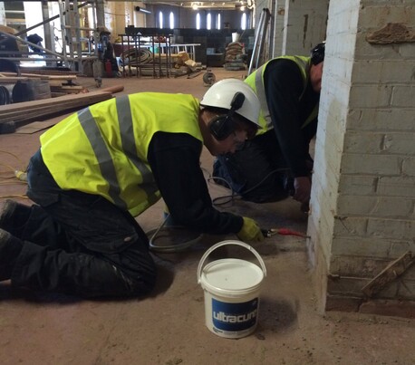 Damp Course work to church