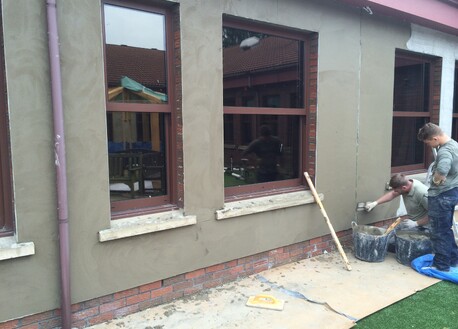 external rendering works at QE Hospital Gateshead.