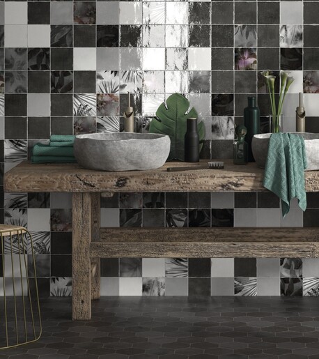 SOUK - Square 13 x 13 and Hexagon 13.9 x 16.5Eight colours available