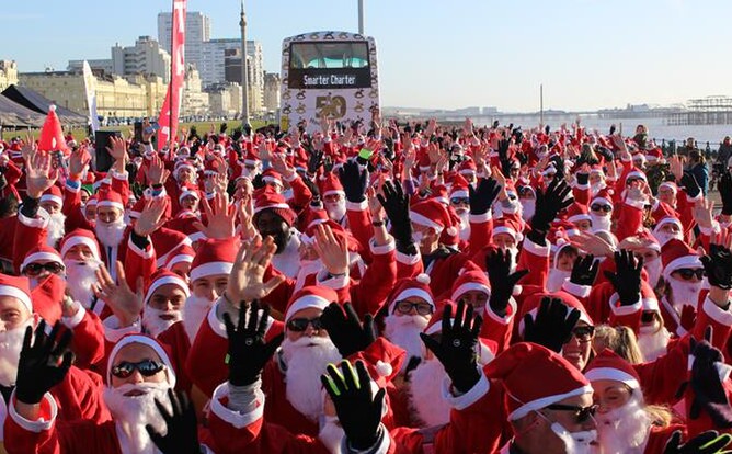 Father Christmas Brighton seafront