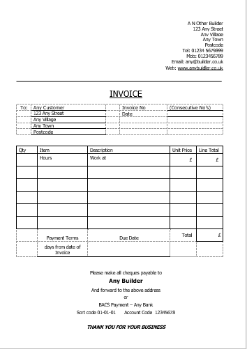 What information should be on a Sales Invoice? | Proud Bookkeeping Ltd