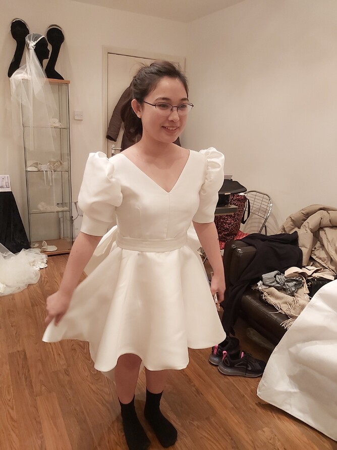 Short wedding dress by Kate Edmondson UK wedding dress designer, Civil wedding dress, Custom wedding dress, Best bespoke wedding  dresses London, Couture wedding dresses London, Custom wedding dresses near me,  