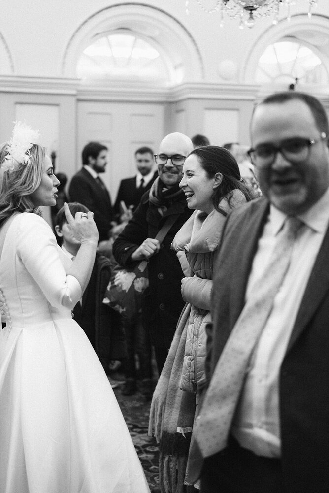 Our bride wearing her bespoke wedding dress, Custom wedding dress near me, Chiswick, Kensington, Wedding dress maker London, Luxury wedding dresses London, Wedding dress with sleeves