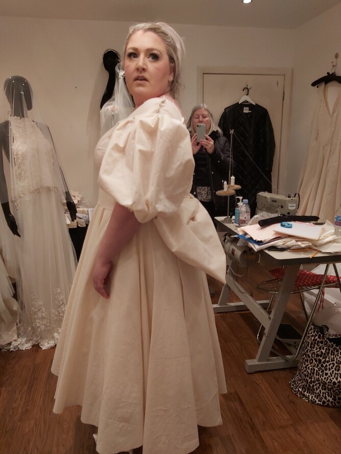 Custom wedding dress, Kate Edmondson, wedding dress designer, UK wedding dress designer, Wedding dress designer near me, Acton, West London