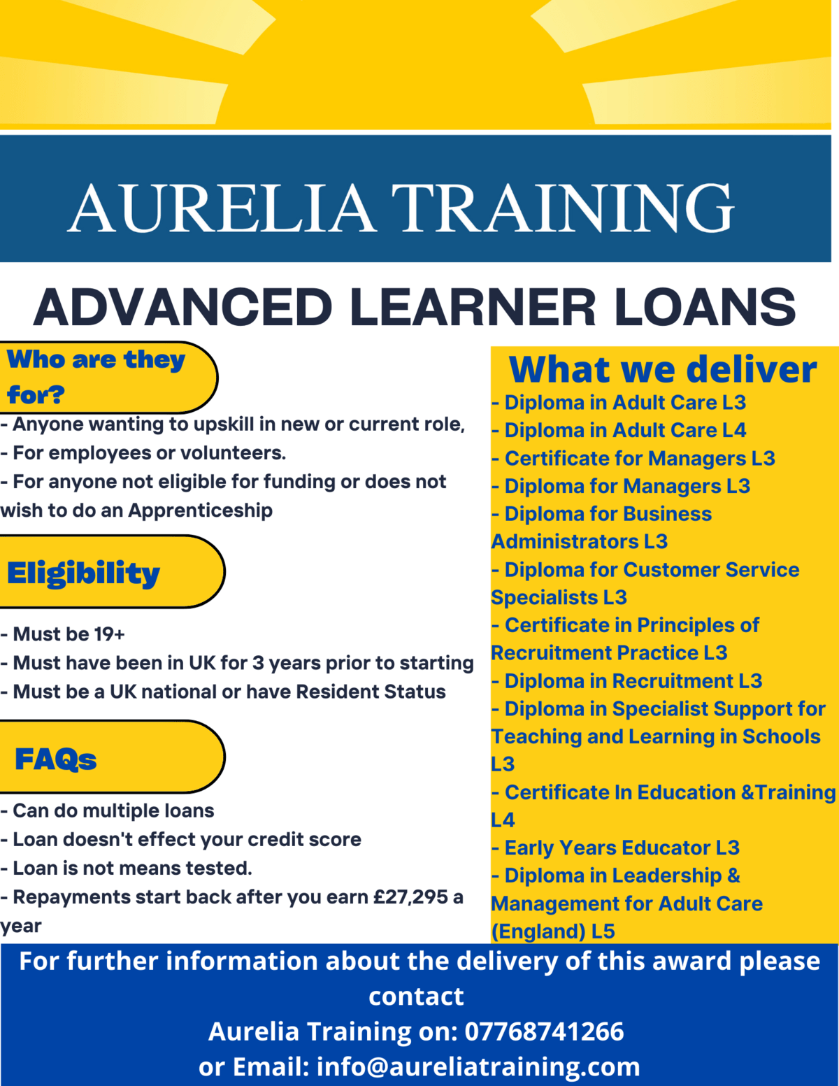 Home Aurelia Training Ltd