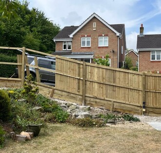 Sloping fence