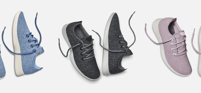 Allbirds shoes, example of a company working towards Carbon Negative