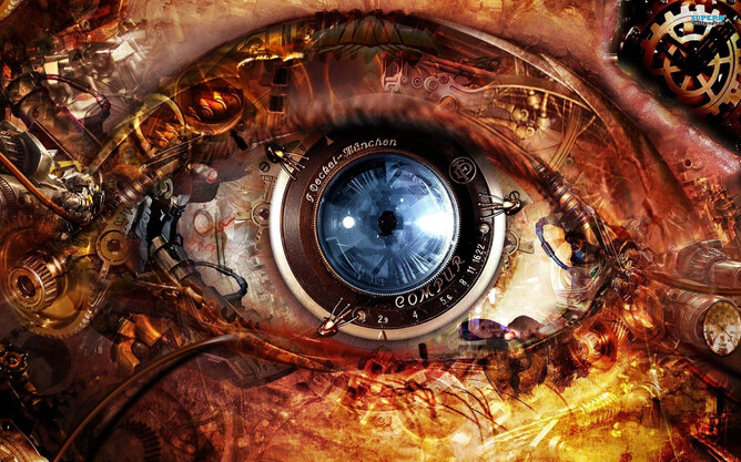 Futuristic eyeball from superbwallpapers.com