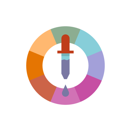 Graphic of a colour wheel