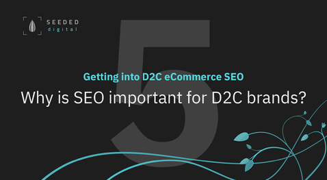 Episode 5 - Why is SEO important for D2C brands? - Getting into D2C eCommerce SEO video series