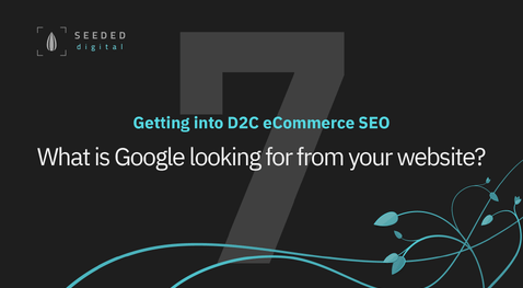 Episode 7 - What is Google looking for from your website? - Getting into D2C eCommerce SEO video series