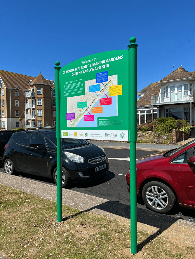Outdoor signage in Clacton