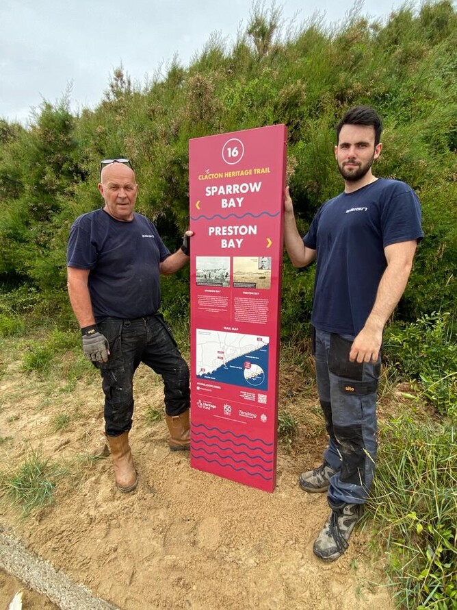 Outdoor signage at Sparrow Bay