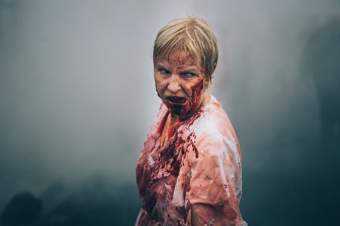 An Infected-Woman zombie in REDCON-1