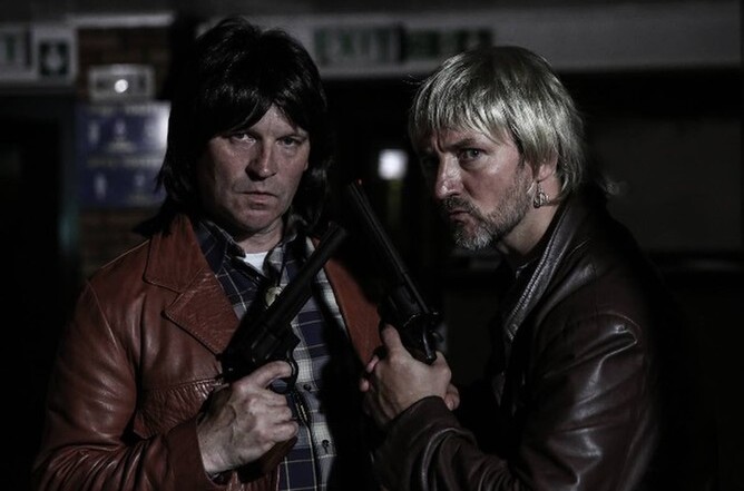 Saxon & Steel in THE BLAZING CANNONS