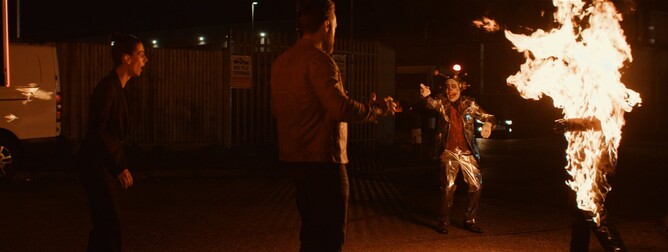 Aidie Palmer's Fiery Stunt Performance