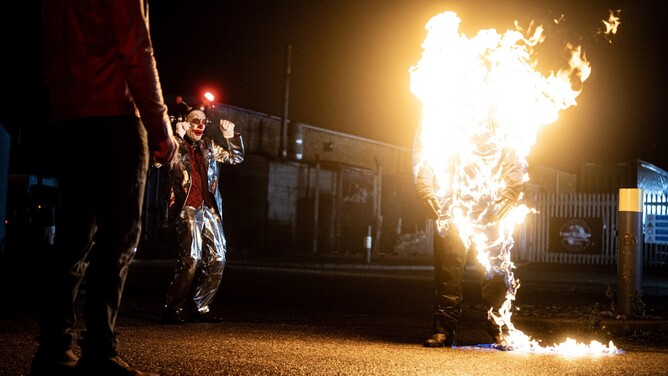 JITTERS STUNT PHOTOS Aidie Palmer Set Ablaze