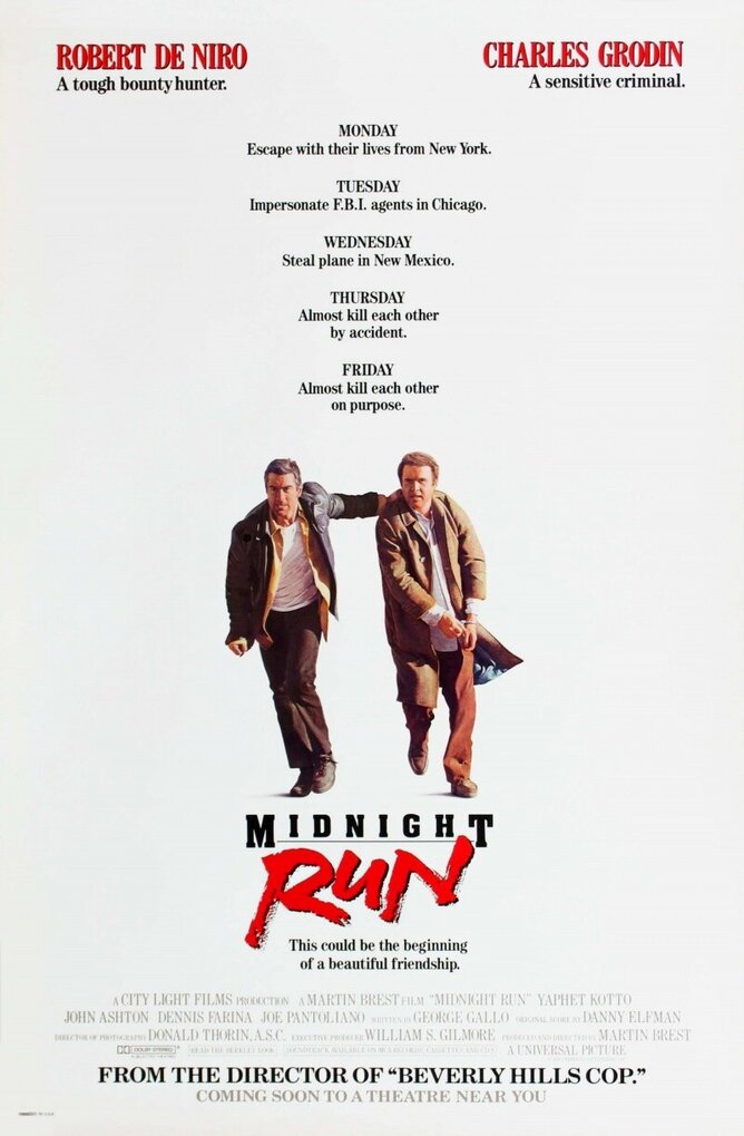 13) MIDNIGHT RUN - Top Road Movies