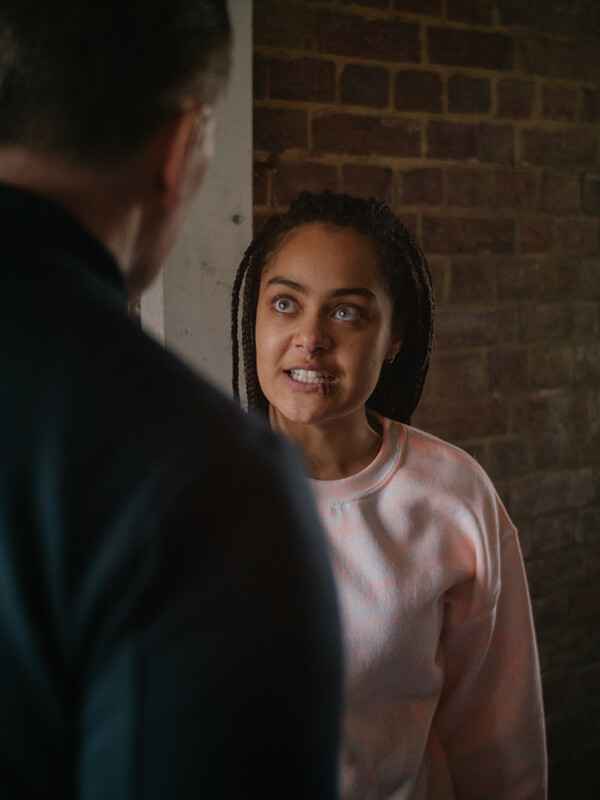 Izuka Hoyle as Chloe Franks in VILLAIN