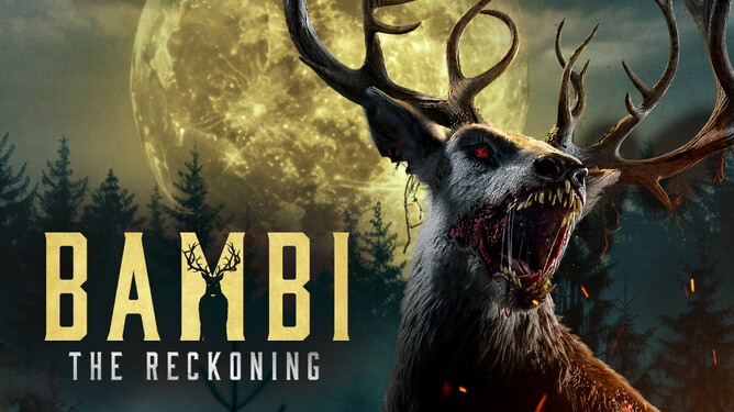 Poster artwork for 'BAMBI THE RECKONING' – a gory reimagining of the classic tale, screening at FrightFest 2025
