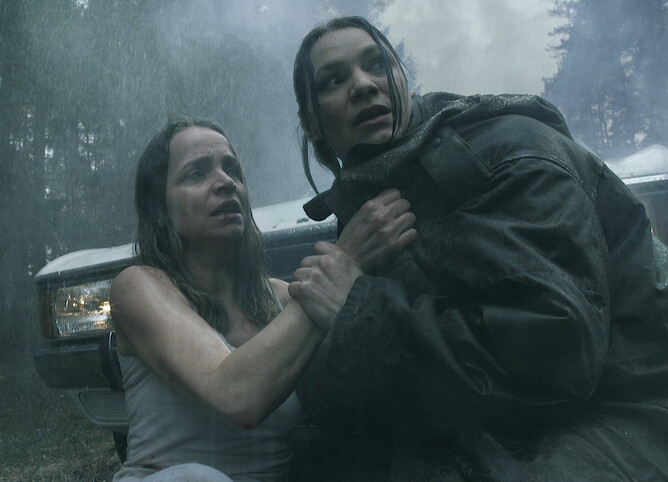 Scene from 'THE BITTER TASTE' - Marcia faces a deadly challenge