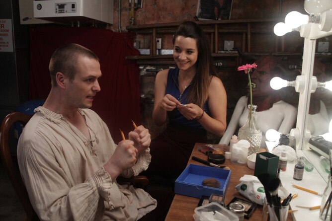 Ruper, Rupert and Rupert. Rupert (Sandy Batchelor) and Stevie (Daisy Keeping)