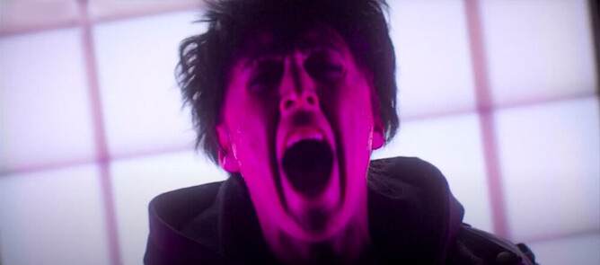 Flora Montgomery as Ann Waterman in UK sci-Fi, SLAMMER