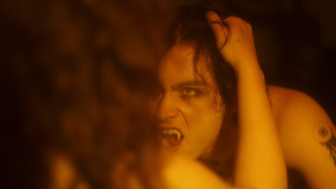 A scene from 'THE SERPENT’S SKIN', a supernatural horror exploring gender identity, directed by Alice Maio Mackay and screening at FrightFest 2025