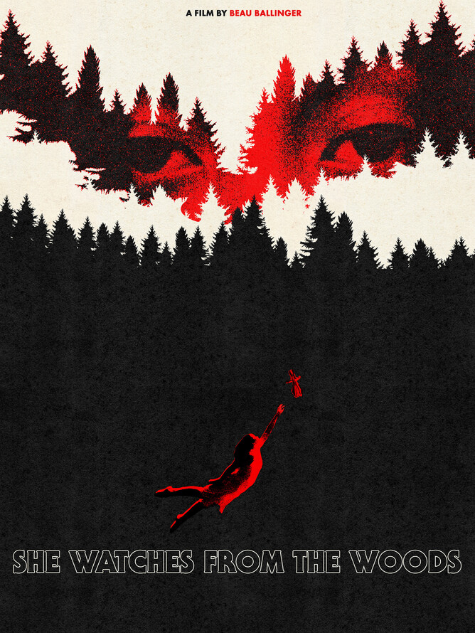 SHE WATCHES FROM THE WOODS directed by Beau Ballinger. Intternational Priere FrightFest London