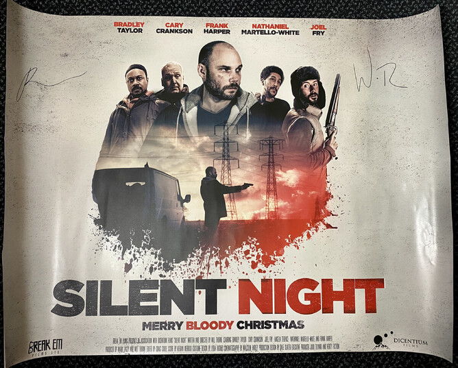 SILENT NIGHT poster signed by Will Thorne and Bradley Taylor