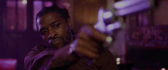 Adam J Bernard in Blonde Purple