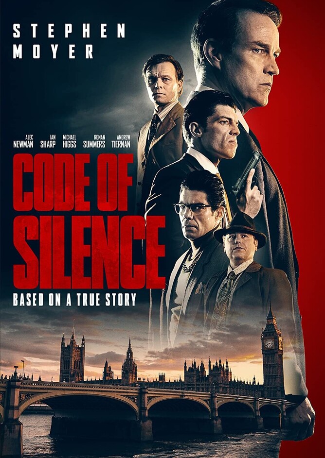 CODE OF SILENCE stars Stephen Moyer as Nipper Read and Ronan Summers as Ronnie & Reggie Kray