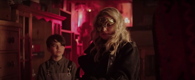 The Phantom Warrior wears the Mask of Dionysus, given to her as a gift by The God of The Underworld, Hades