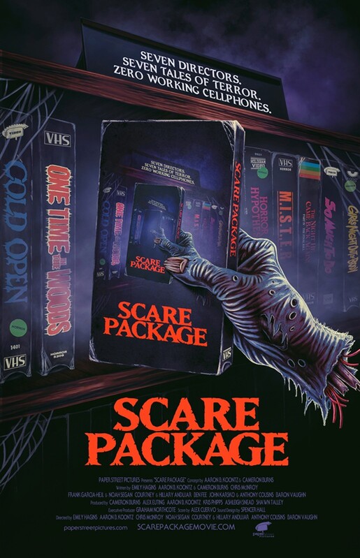    SCARE PACKAGE: Directors: Courtney Andujar, Hillary Andujar , Anthony Cousins, Mali Elfman, Emily Hagins, Aaron B. Koontz, Chris McInroy, Noah Segan, Ryan Spindell, Baron Vaughn. With: Gabrielle Maiden, Baron Vaughn, Noah Segan, Tristan Riggs.