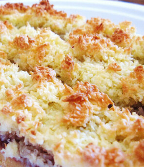 Raspberry & Coconut Slice