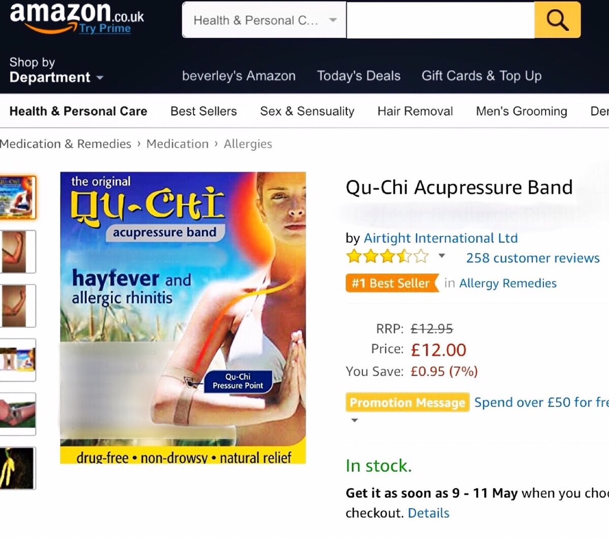 hayfever armband